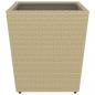 Preview: 5-tlg. Garten-Bistro-Set Poly Rattan und Hartglas Beige