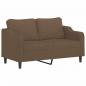 Preview: 2-Sitzer-Sofa Braun 140 cm Stoff