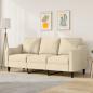 Preview: ARDEBO.de - 3-Sitzer-Sofa Creme 180 cm Stoff