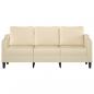 Preview: 3-Sitzer-Sofa Creme 180 cm Stoff