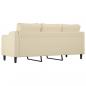 Preview: 3-Sitzer-Sofa Creme 180 cm Stoff