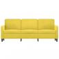 Preview: 3-Sitzer-Sofa Gelb 180 cm Samt