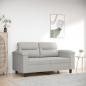 Preview: ARDEBO.de - 2-Sitzer-Sofa Hellgrau 120 cm Mikrofasergewebe