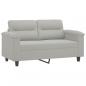 Preview: 2-Sitzer-Sofa Hellgrau 120 cm Mikrofasergewebe