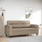 Preview: ARDEBO.de - 2-Sitzer-Sofa Taupe 140 cm Mikrofasergewebe