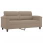 Preview: 2-Sitzer-Sofa Taupe 140 cm Mikrofasergewebe