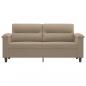 Preview: 2-Sitzer-Sofa Taupe 140 cm Mikrofasergewebe