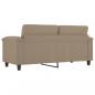 Preview: 2-Sitzer-Sofa Taupe 140 cm Mikrofasergewebe