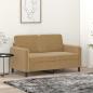 Preview: ARDEBO.de - 2-Sitzer-Sofa Braun 120 cm Samt