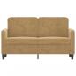 Preview: 2-Sitzer-Sofa Braun 120 cm Samt