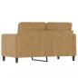 Preview: 2-Sitzer-Sofa Braun 120 cm Samt