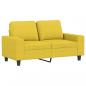 Preview: 2-Sitzer-Sofa Hellgelb 120 cm Stoff