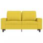 Preview: 2-Sitzer-Sofa Hellgelb 120 cm Stoff