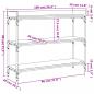 Preview: Konsolentisch mit Ablagen Braun Eichen-Optik 100x30x80 cm