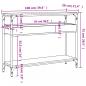 Preview: Konsolentisch mit Ablage Schwarz 100x29x75cm Holzwerkstoff