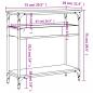 Preview: Konsolentisch mit Ablage Grau Sonoma 75x29x75cm Holzwerkstoff