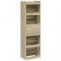 Preview: Schuhschrank mit 4 Klappen Sonoma-Eiche 60x42x204 cm