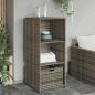 Preview: ARDEBO.de - Gartenschrank Grau 50x55x115 cm Poly Rattan