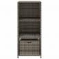 Preview: Gartenschrank Grau 50x55x115 cm Poly Rattan