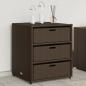 Preview: ARDEBO.de - Gartenschrank Braun 55x59x69 cm Poly Rattan