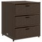 Preview: Gartenschrank Braun 55x59x69 cm Poly Rattan