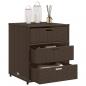 Preview: Gartenschrank Braun 55x59x69 cm Poly Rattan