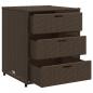 Preview: Gartenschrank Braun 55x59x69 cm Poly Rattan