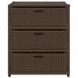 Preview: Gartenschrank Braun 55x59x69 cm Poly Rattan