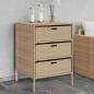 Preview: ARDEBO.de - Gartenschrank Beige 55x59x80 cm Poly Rattan