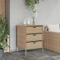 Preview: Gartenschrank Beige 55x59x80 cm Poly Rattan