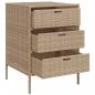 Preview: Gartenschrank Beige 55x59x80 cm Poly Rattan