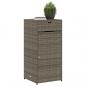 Preview: Gartenschrank Grau 55x55x111 cm Poly Rattan