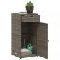 Preview: Gartenschrank Grau 55x55x111 cm Poly Rattan