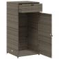 Preview: Gartenschrank Grau 55x55x111 cm Poly Rattan