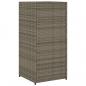 Preview: Gartenschrank Grau 55x55x111 cm Poly Rattan