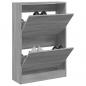 Preview: ARDEBO.de - Schuhschrank Grau Sonoma 60x21x87,5 cm Holzwerkstoff