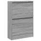 Preview: Schuhschrank Grau Sonoma 60x21x87,5 cm Holzwerkstoff