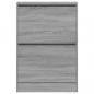 Preview: Schuhschrank Grau Sonoma 60x21x87,5 cm Holzwerkstoff