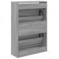 Preview: Schuhschrank Grau Sonoma 60x21x87,5 cm Holzwerkstoff