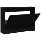 Preview: Schuhschrank Schwarz 80x21x57 cm Holzwerkstoff