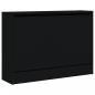 Preview: Schuhschrank Schwarz 80x21x57 cm Holzwerkstoff