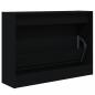 Preview: Schuhschrank Schwarz 80x21x57 cm Holzwerkstoff