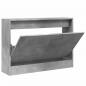 Preview: Schuhschrank Betongrau 80x21x57 cm Holzwerkstoff