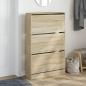 Preview: Schuhschrank Sonoma-Eiche 80x21x125,5 cm Holzwerkstoff