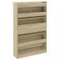 Preview: Schuhschrank Sonoma-Eiche 80x21x125,5 cm Holzwerkstoff