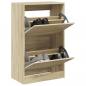 Preview: ARDEBO.de - Schuhschrank Sonoma-Eiche 60x34x96,5 cm Holzwerkstoff