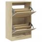 Preview: Schuhschrank Sonoma-Eiche 60x34x96,5 cm Holzwerkstoff