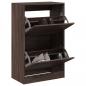 Preview: ARDEBO.de - Schuhschrank Braun Eichen-Optik 60x34x96,5 cm Holzwerkstoff