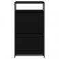 Preview: Schuhschrank Schwarz 60x34x112 cm Holzwerkstoff