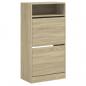 Preview: Schuhschrank Sonoma-Eiche 60x34x116 cm Holzwerkstoff